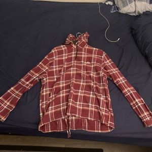 hoodie red and white vintage